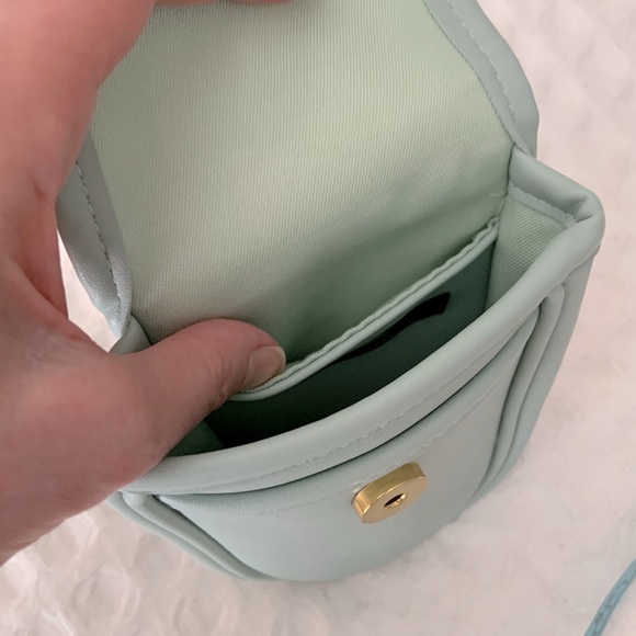 Anthropologie Mini Crossbody Soft Mint/Seafoam/Celadon Green - Picture 3 of 12